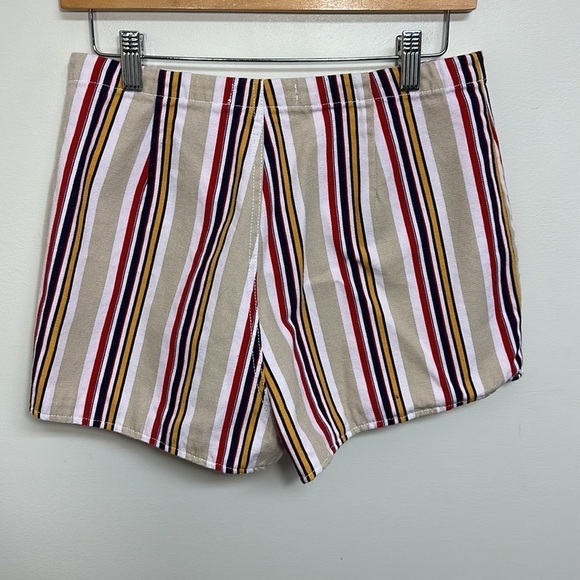 Urban Outfitters Molly Striped Denim Button Fly Short Size 6 - Picture 6 of 9
